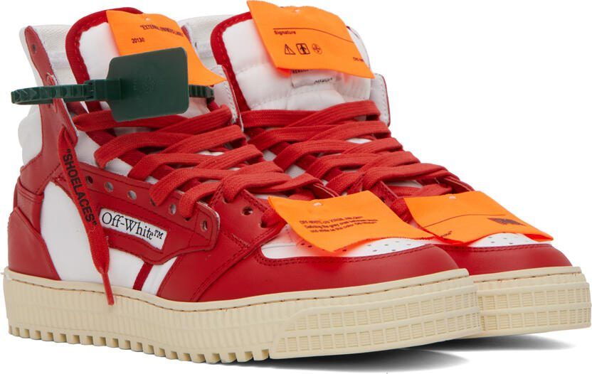 Off-White Red  White 3.0 Off Court Sneakers - Picture 2
