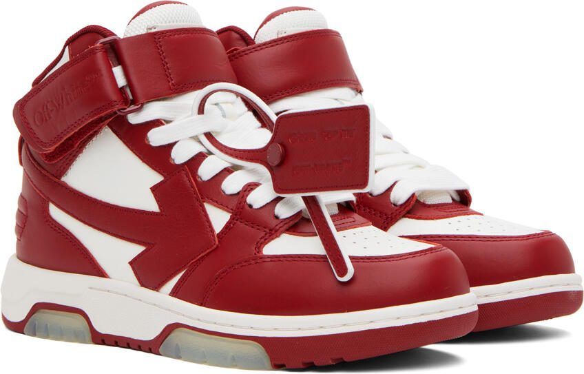 Off-White Red  White Out Of Office Sneakers - Picture 3