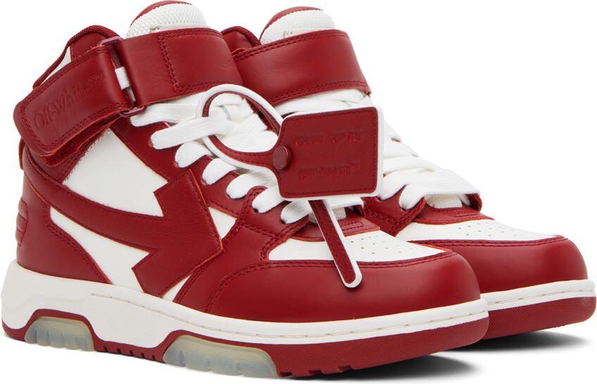Off-White Red  White Out Of Office Sneakers - Picture 3