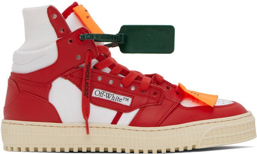 Off-White Red  White 3.0 Off Court Sneakers - Picture 5