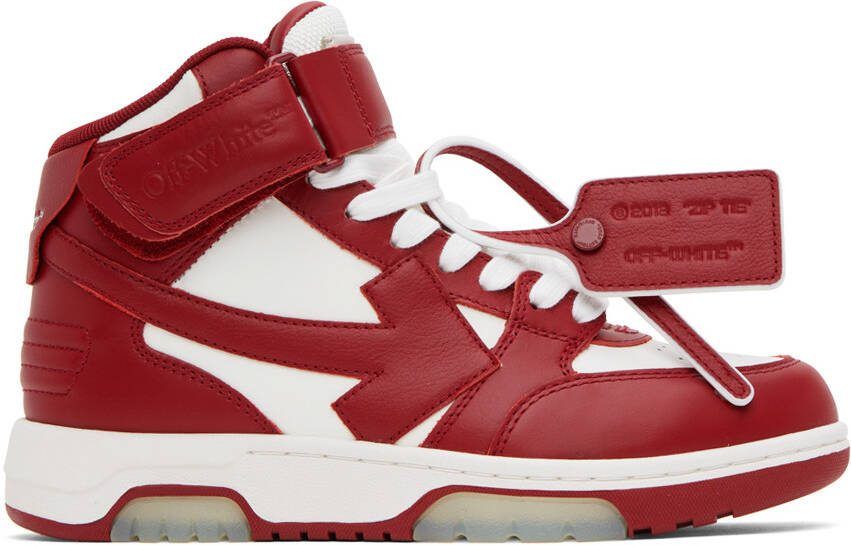 Off-White Red  White Out Of Office Sneakers - Picture 5