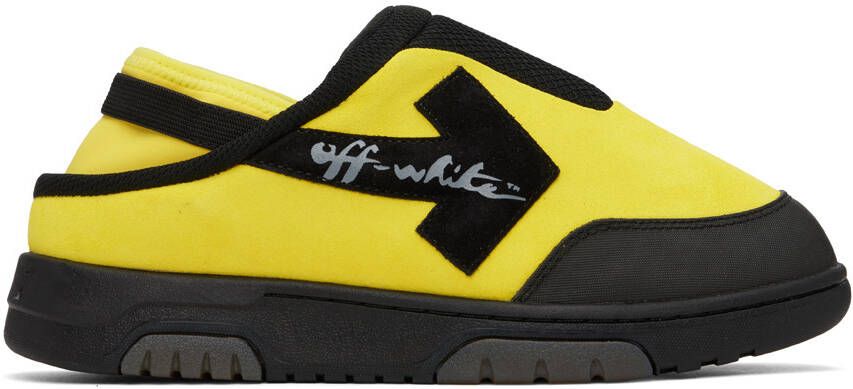 Off-White Yellow  Black Out Of Office Mules - Picture 5