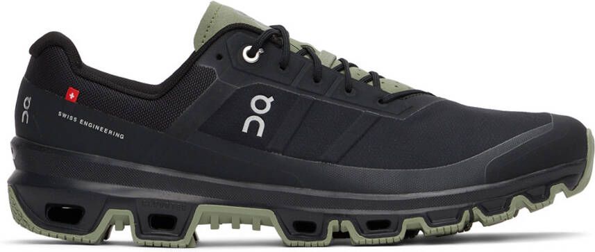 On Black  Green Cloudventure 3.0 Sneakers - Picture 5