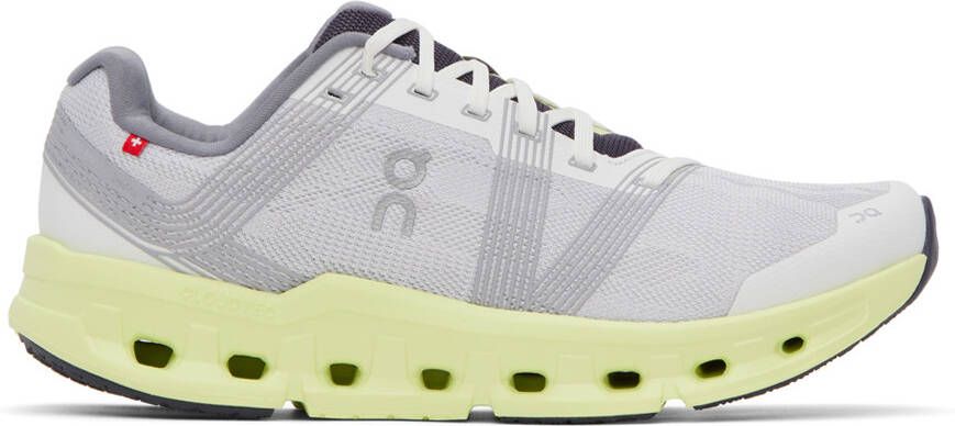 On Gray  Yellow Cloudgo Sneakers - Picture 5