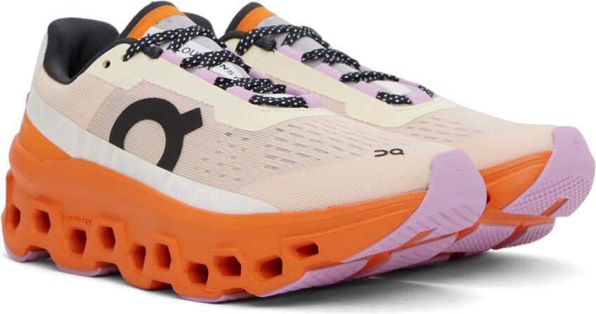 On Beige  Orange Cloudm ster Sneakers - Picture 2