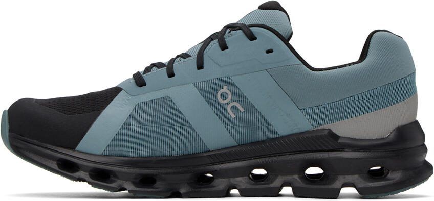 On Black  Blue Cloudrunner Waterproof Sneakers - Picture 3