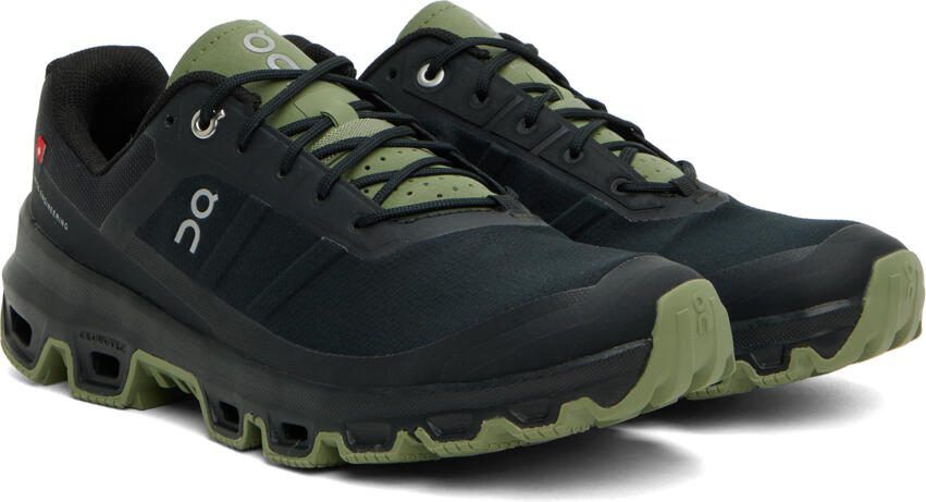 On Black  Green Cloudventure 3.0 Sneakers - Picture 2