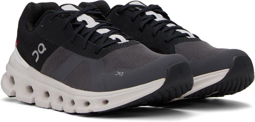 On Gray  Black Cloudrunner Sneakers - Picture 2