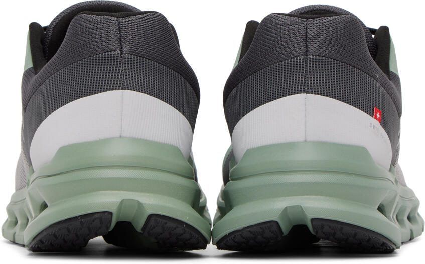 On Gray  Green Cloudrunner Sneakers