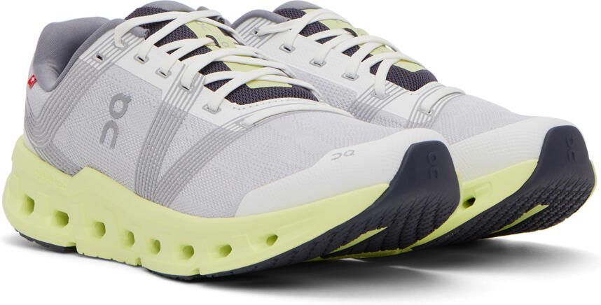 On Gray  Yellow Cloudgo Sneakers - Picture 2
