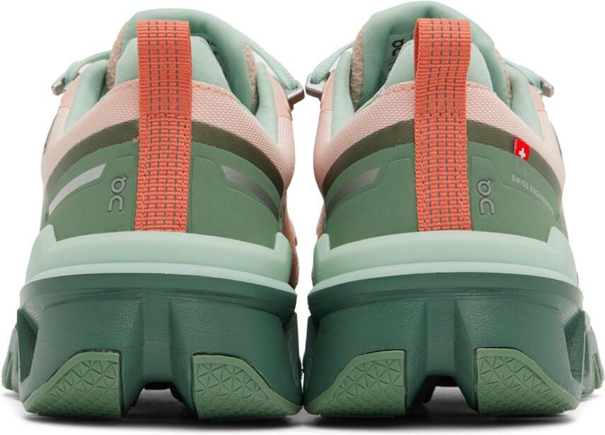 On Pink  Green Cloudwander Sneakers