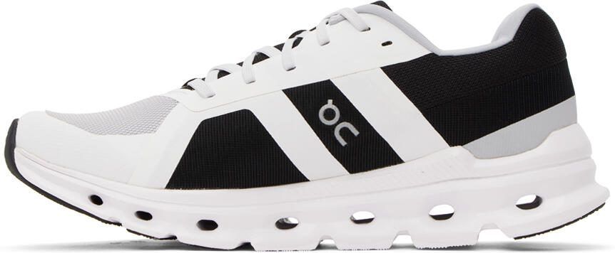 On White  Black Cloudrunner Sneakers - Picture 2