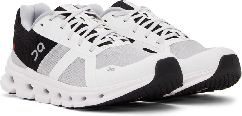 On White  Black Cloudrunner Sneakers