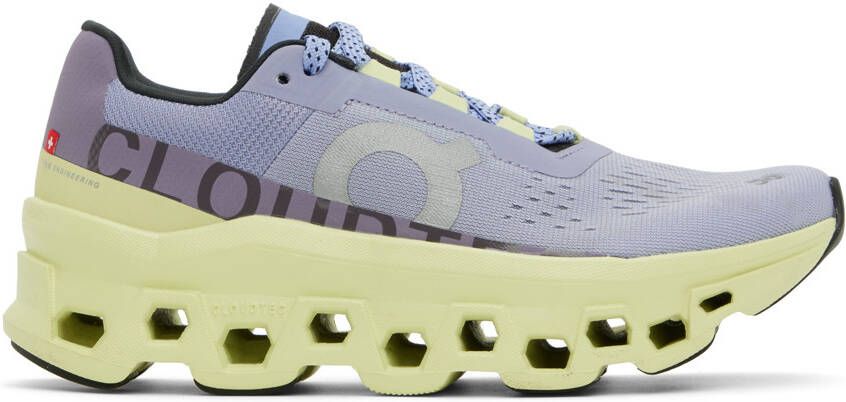 On Purple  Yellow Cloudm ster Sneakers - Picture 5
