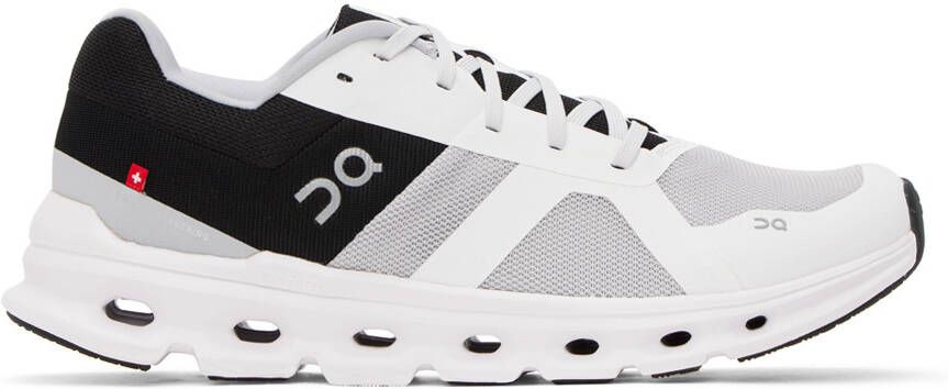 On White  Black Cloudrunner Sneakers - Picture 3