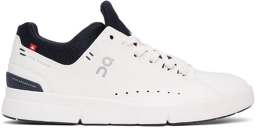 On White  Navy 'The Roger' Advantage Sneakers - Picture 5