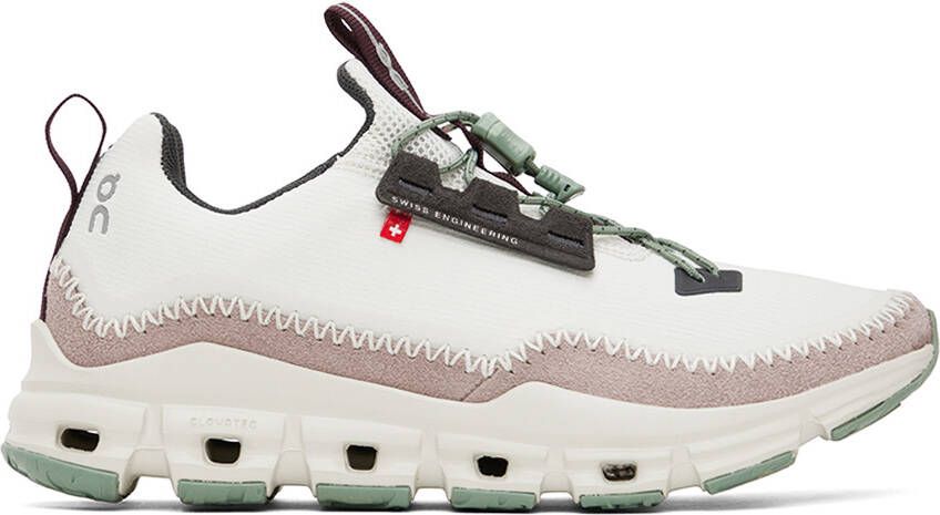 On White  Purple Cloudaway Sneakers - Picture 5