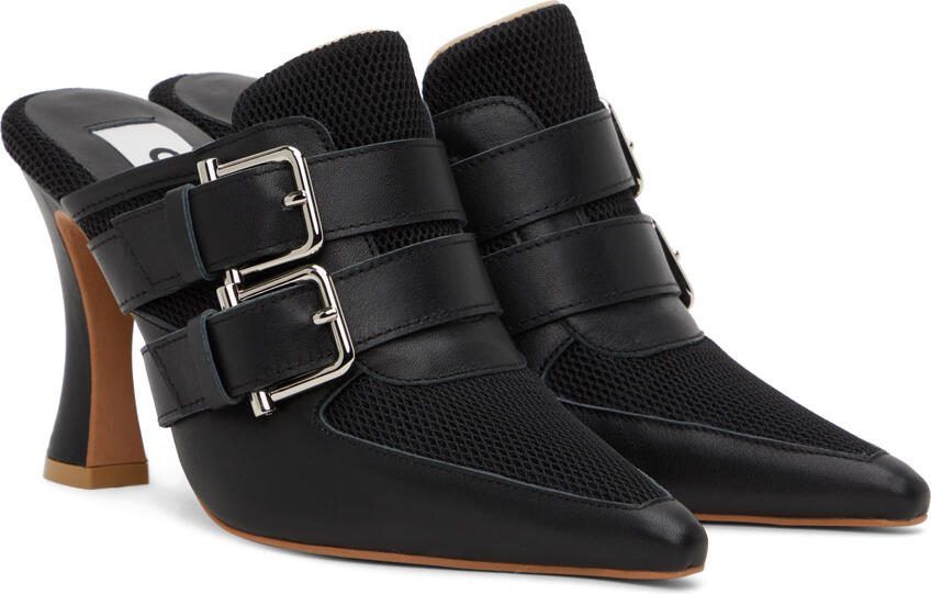 OSOI Black Needle Brocle Heels - Picture 2