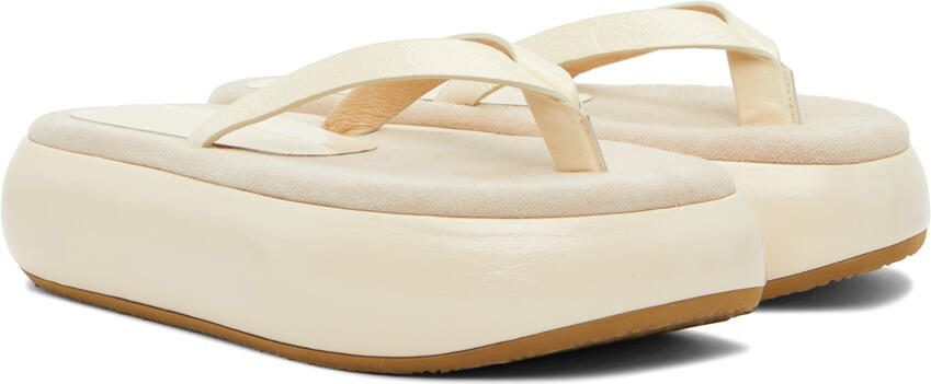OSOI Off-White Boat Flip Flop Platform Slides