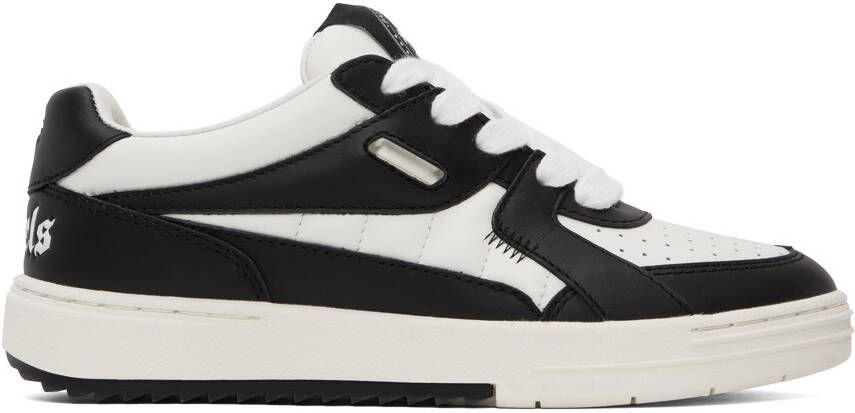 Palm Angels Black  White University Sneakers - Picture 4