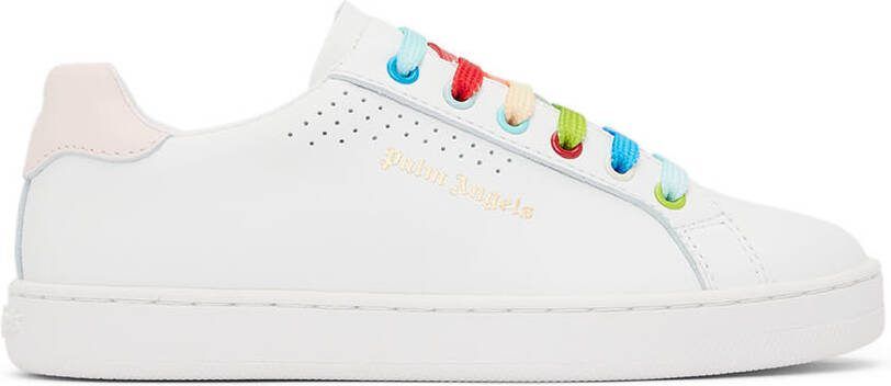 Palm Angels Kids White  Pink Palm 1 Sneakers - Picture 4
