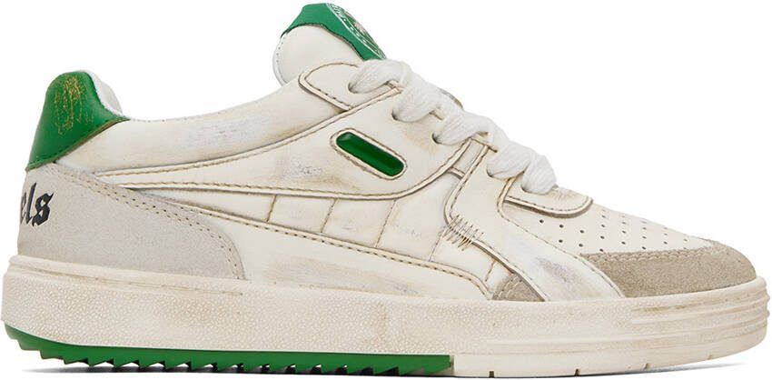 Palm Angels Off-White  Green University Sneakers - Picture 5