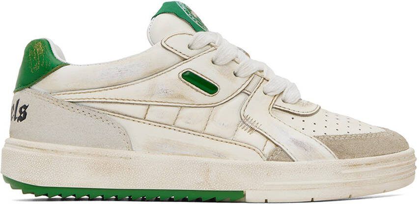 Palm Angels Off-White  Green University Sneakers - Picture 5
