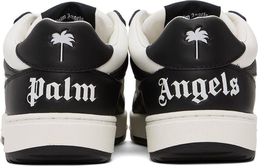Palm Angels Black  White University Sneakers