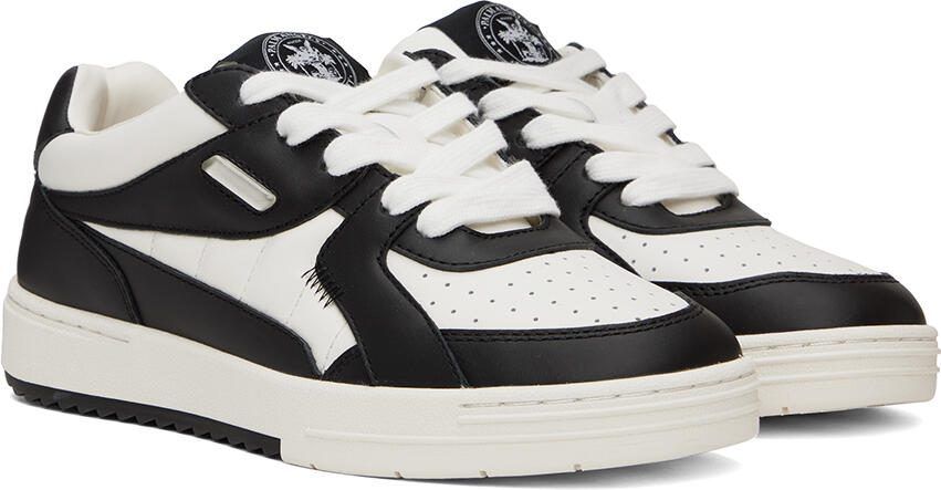 Palm Angels Black  White University Sneakers - Picture 2