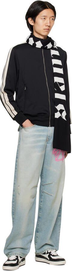 Palm Angels Black  White University Sneakers - Picture 4