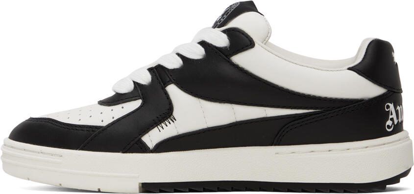Palm Angels Black  White University Sneakers - Picture 3