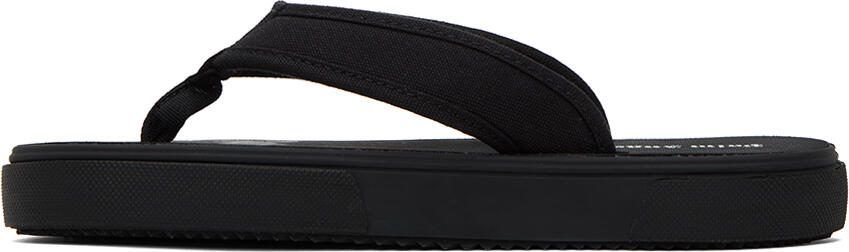 Palm Angels Black Logo Flip Flops - Picture 4