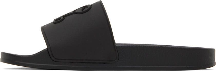 Palm Angels Black Monogram Slides - Picture 3