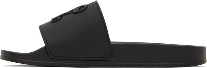 Palm Angels Black Monogram Slides - Picture 4