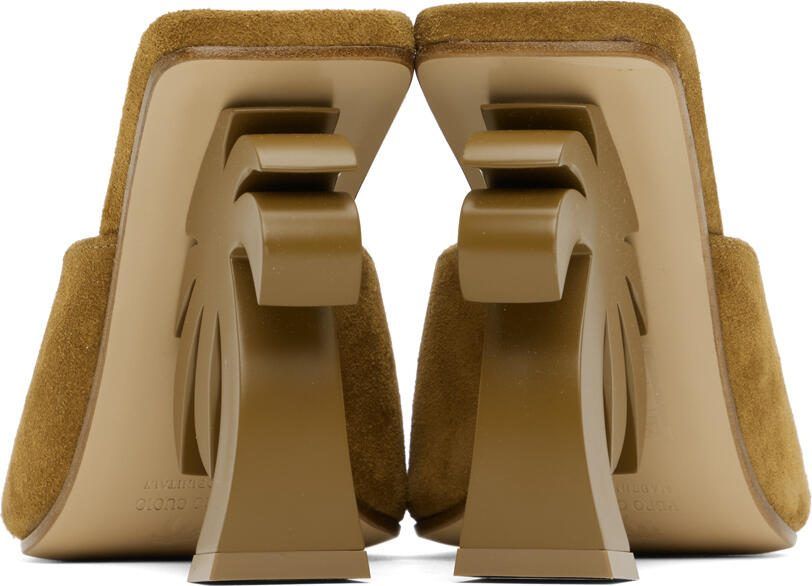 Palm Angels Brown Palm Mules