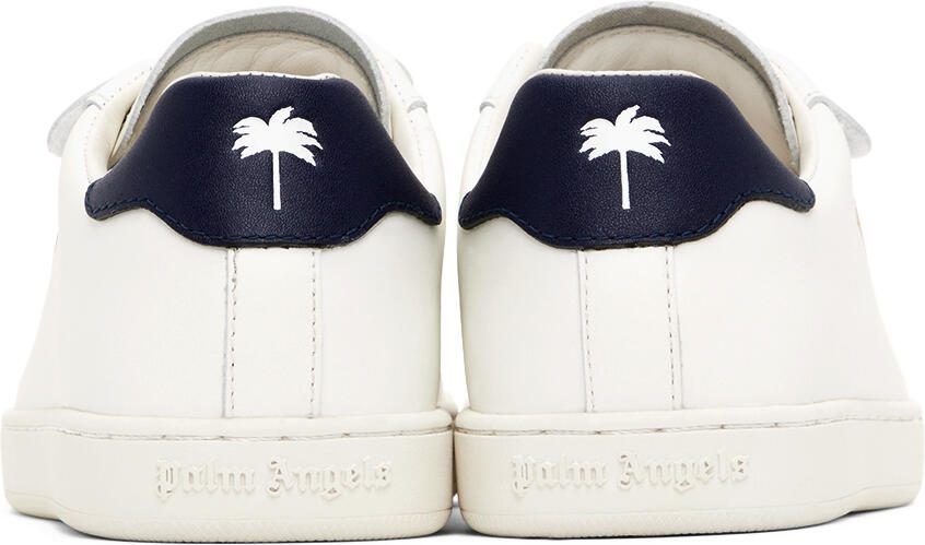 Palm Angels Kids White  Navy Palm One Strap Sneakers