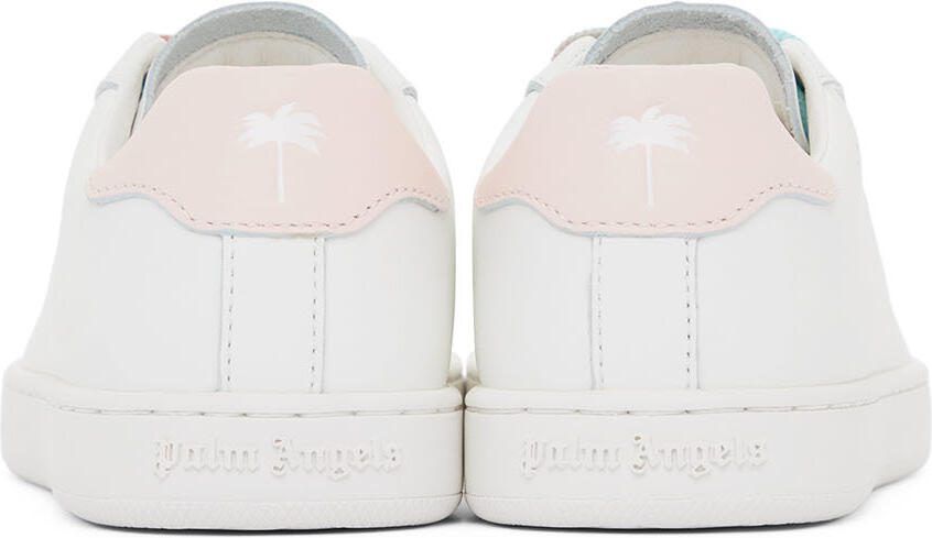 Palm Angels Kids White  Pink Palm 1 Sneakers