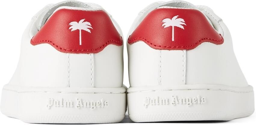 Palm Angels Kids White  Red New Tennis Sneakers