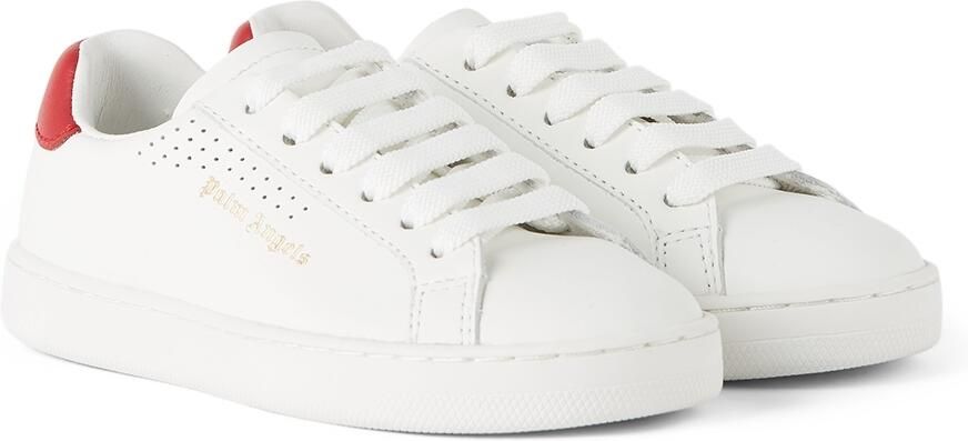 Palm Angels Kids White  Red New Tennis Sneakers - Picture 2