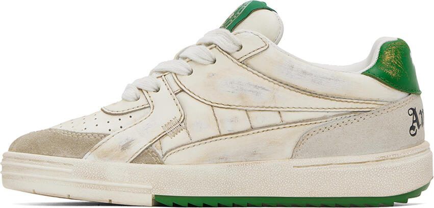 Palm Angels Off-White  Green University Sneakers - Picture 3