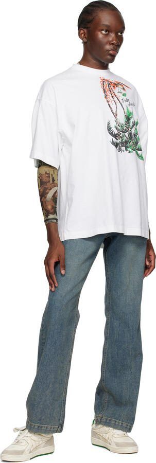 Palm Angels Off-White  Green University Sneakers - Picture 4