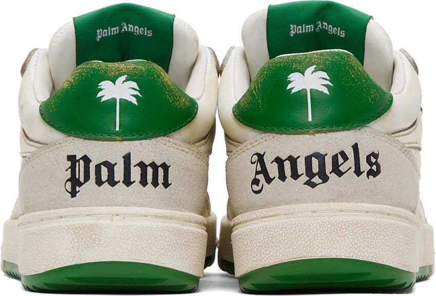 Palm Angels Off-White  Green University Sneakers