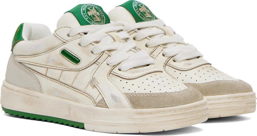 Palm Angels Off-White  Green University Sneakers - Picture 2