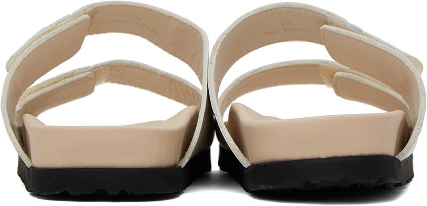 Palm Angels Off-White Logo Sandals - Picture 2