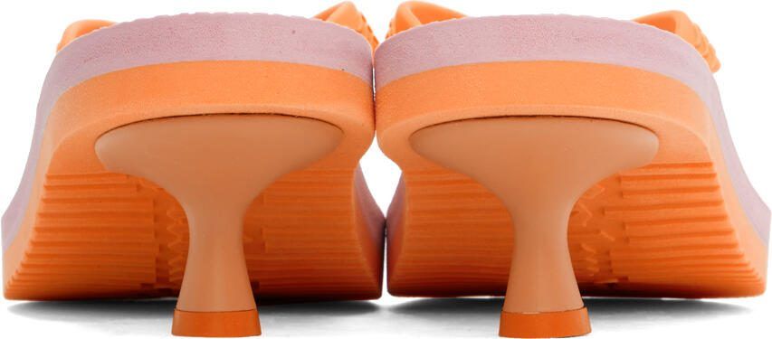 Palm Angels Pink  Orange Kitten Heeled Sandals