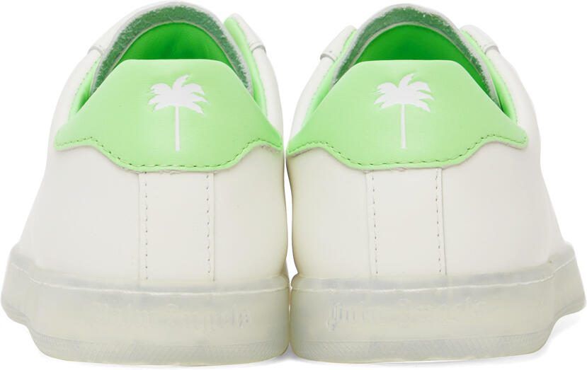 Palm Angels White  Green Palm One Sneakers