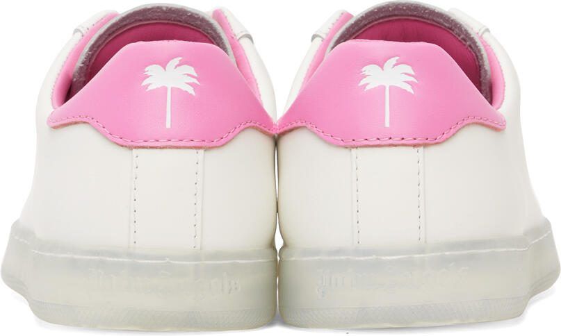 Palm Angels White  Pink Palm One Sneakers