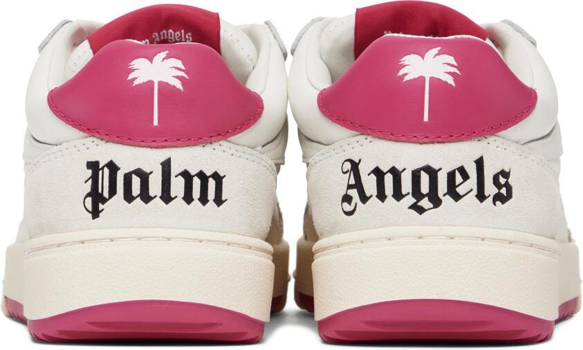 Palm Angels White  Pink University Sneakers