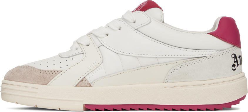 Palm Angels White  Pink University Sneakers - Picture 3