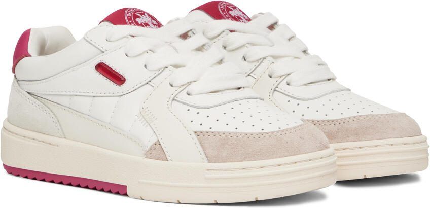 Palm Angels White  Pink University Sneakers - Picture 2